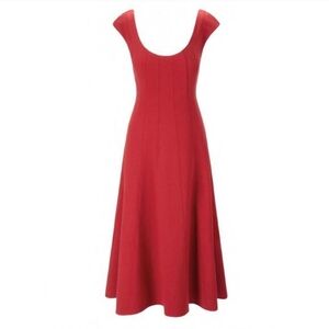 STAUD Charlotte Sleeveless Dress Rouge